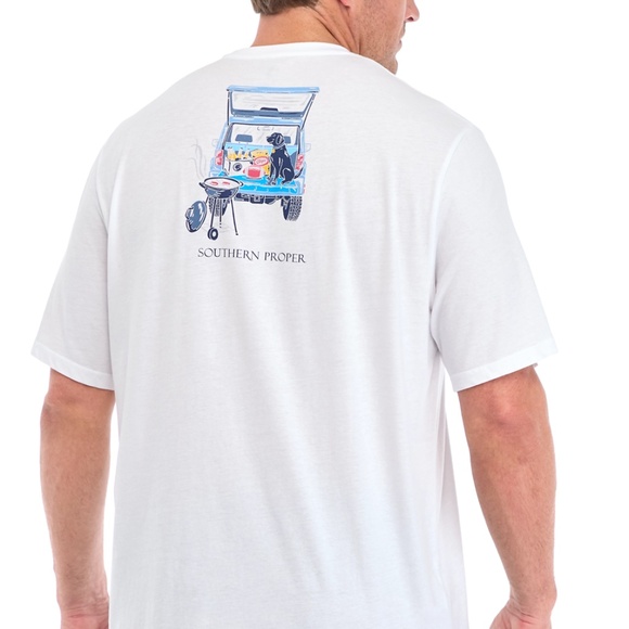 Southern Proper Big & Tall Short Sleeve Tailgating Day Graphic T-Shirt - Picture 1 of 3